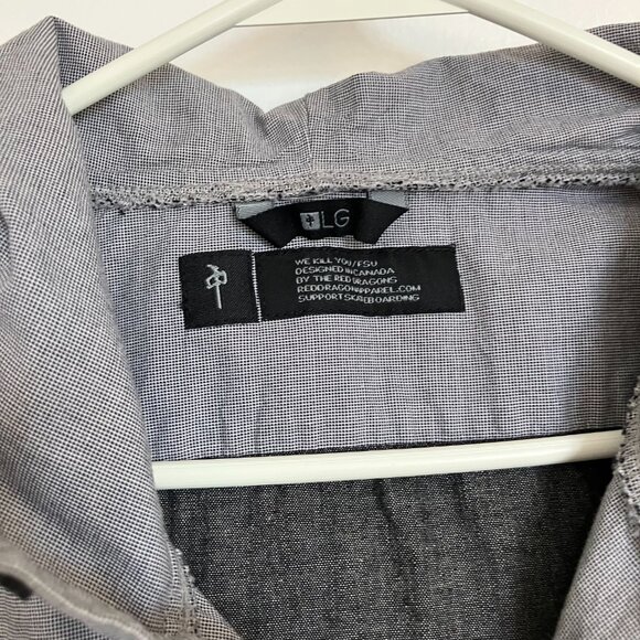 Red Dragon Apparel Gray Lightweight Hoodie Shirt Men's Size Large - Picture 7 of 7